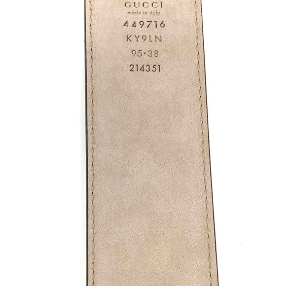 Gucci Brown Leather & Canvas Belt - Picture 4 of 4